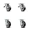 Service Caster 5 Inch Rubber on Aluminum Caster Set with Roller Bearings 2 Brake 2 Swivel Lock SCC-TTL30S520-RAR-2-BSL-2 - alternate 1